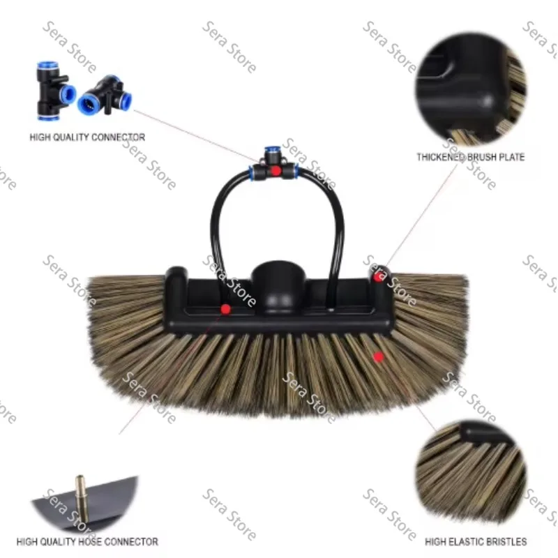 Solar Panel Cleaning Water Fed Brush Radial Style for Window Cleaner Imitation Pig Hair (No Pole)