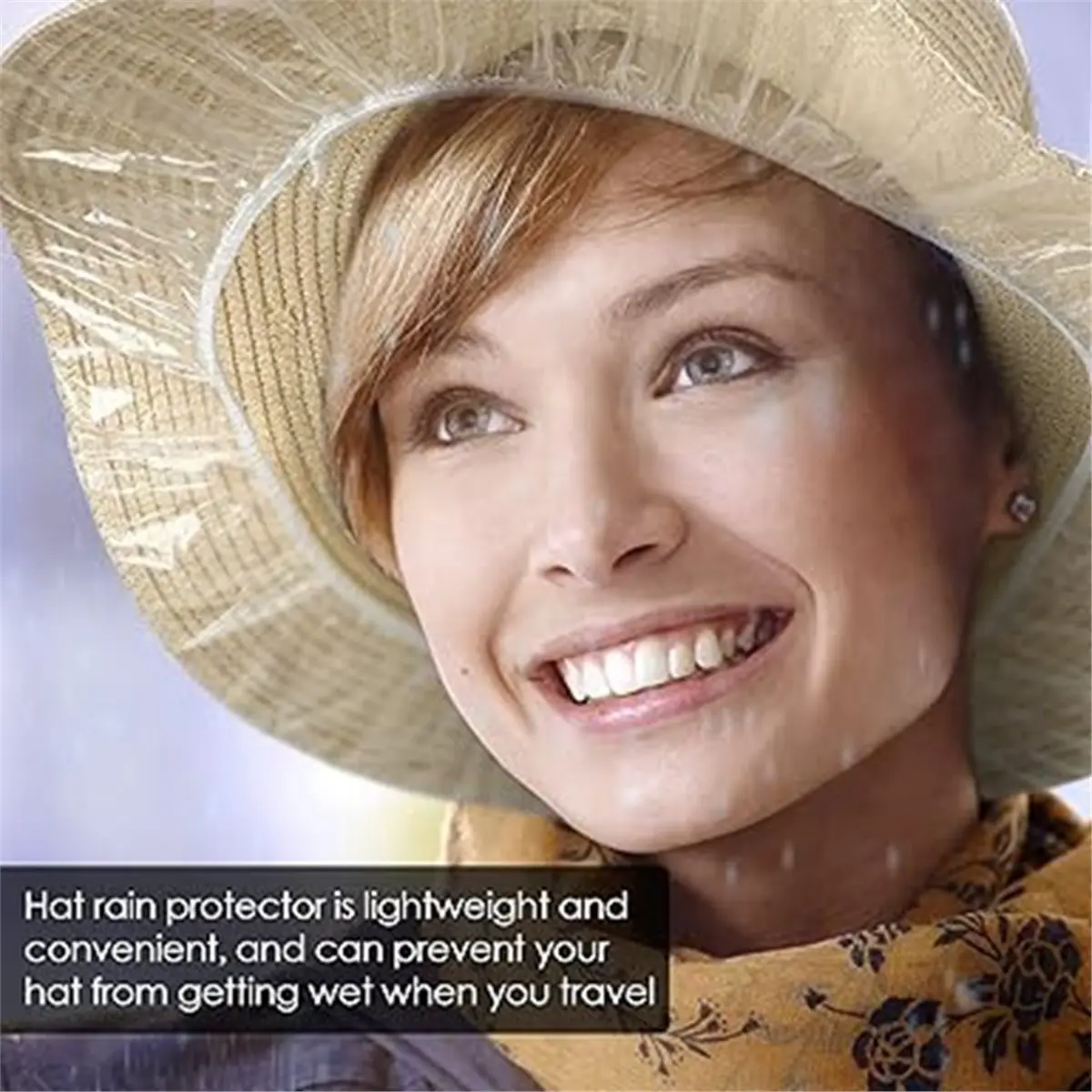 BHBL 10pcs Cowboy Hat Rain Covers Plastic Hat Waterproof Cover for Dust Unisex Travel Cowboy Hat Storage