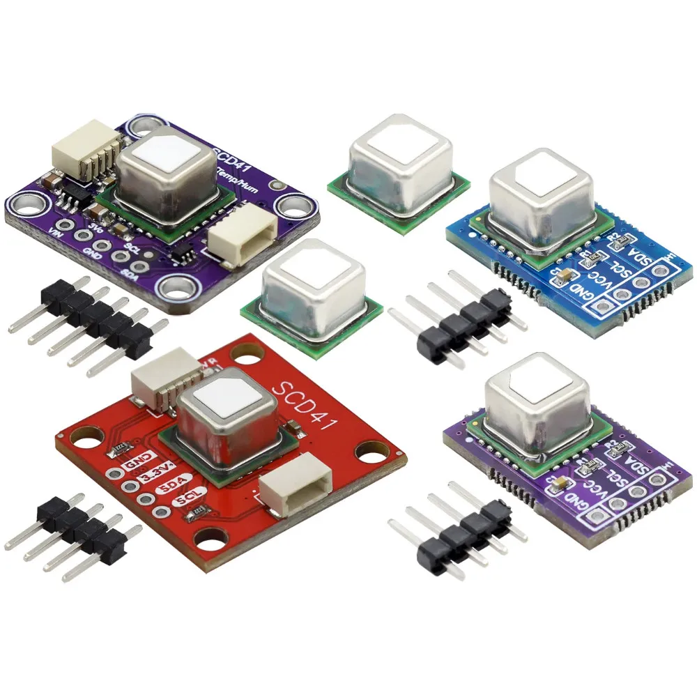 SCD40 SCD41 Gas Sensor Module Detects CO2 Temperature and Humidity in a Sensor I2C Communication