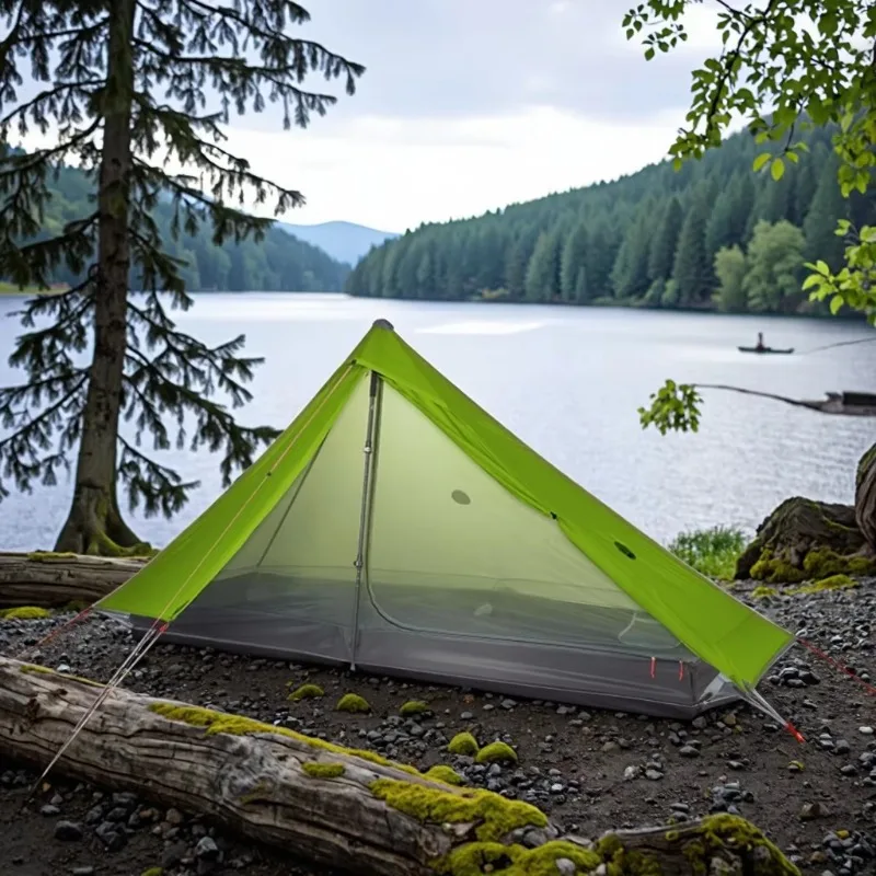 2025 خيمة تخييم خارجية خفيفة للغاية بطبقة مزدوجة مقاومة للماء 3 و4 مواسم بدون أقطاب