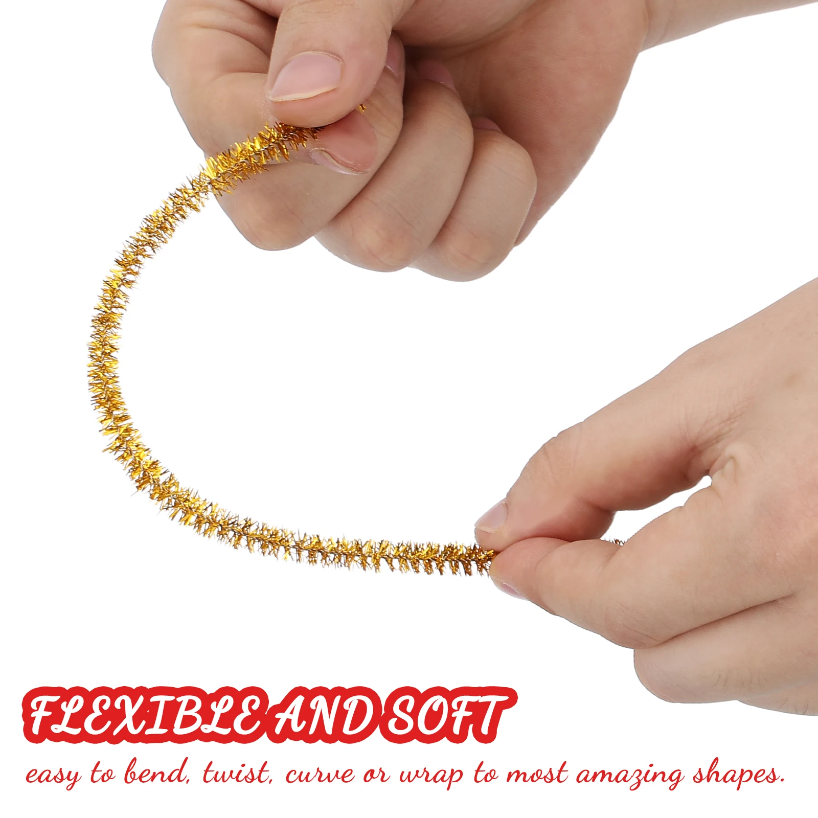 

400Pcs Colored Chenille Stems Christmas Craft Supplies Glitter Cleaners DIY Craft Making Accessories Cleaners Christmas