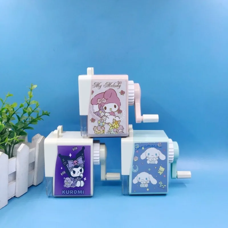 Cute Sanrio series Kuromi My melody Cinnamoroll creative cartoon pattern high-value compact portable children's pencil sharpener