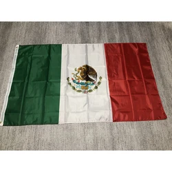 ZXZ Free shipping Mexico Flag 90x150cm 3x5ft mx mex Mexicanos mexico mexican flag Indoor Outdoor Home decoration