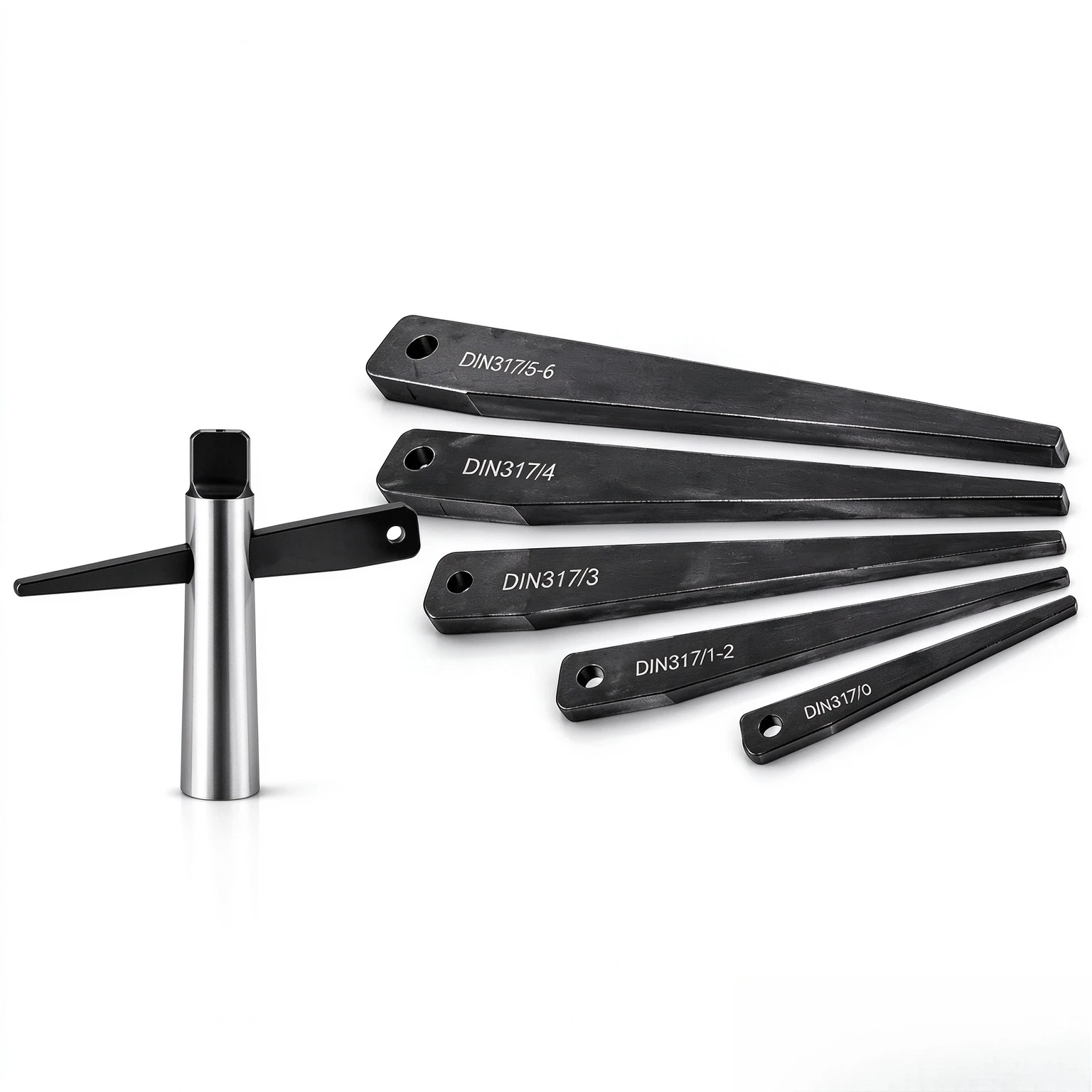 DIN317 Morse Taper Drift Key, High Strength MT0 MT1 MT2 MT3 MT4 MT5 MT6, Taper Shank Removal Tool for Drill Chuck Sleeve