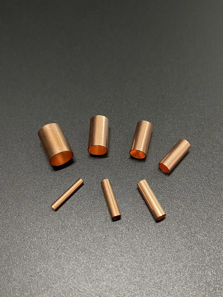 

Cylindrical Hollow Pipe Connector Tubular Cold Pressed Crimp Terminal Red Copper Material Inner Diameter 1.5 2.5 3 4 5 6 7 mm