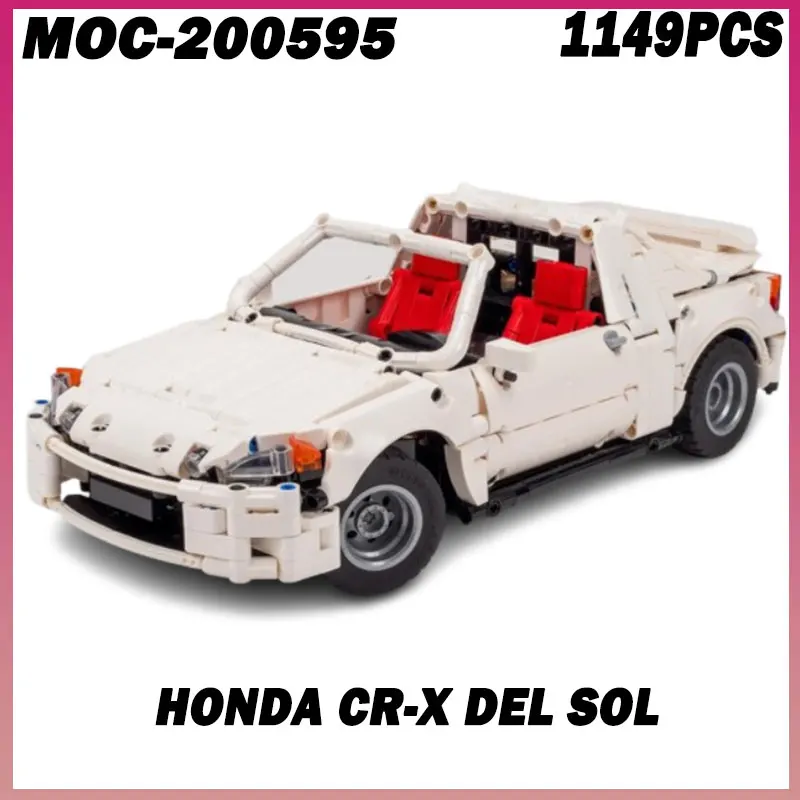 

1149 шт. MOC- 200595 Модель Honda CR-X del Sol, совместимая с строительными блоками, кирпичи, игрушки «сделай сам» для мальчиков, подарки, детский подарок, подарок