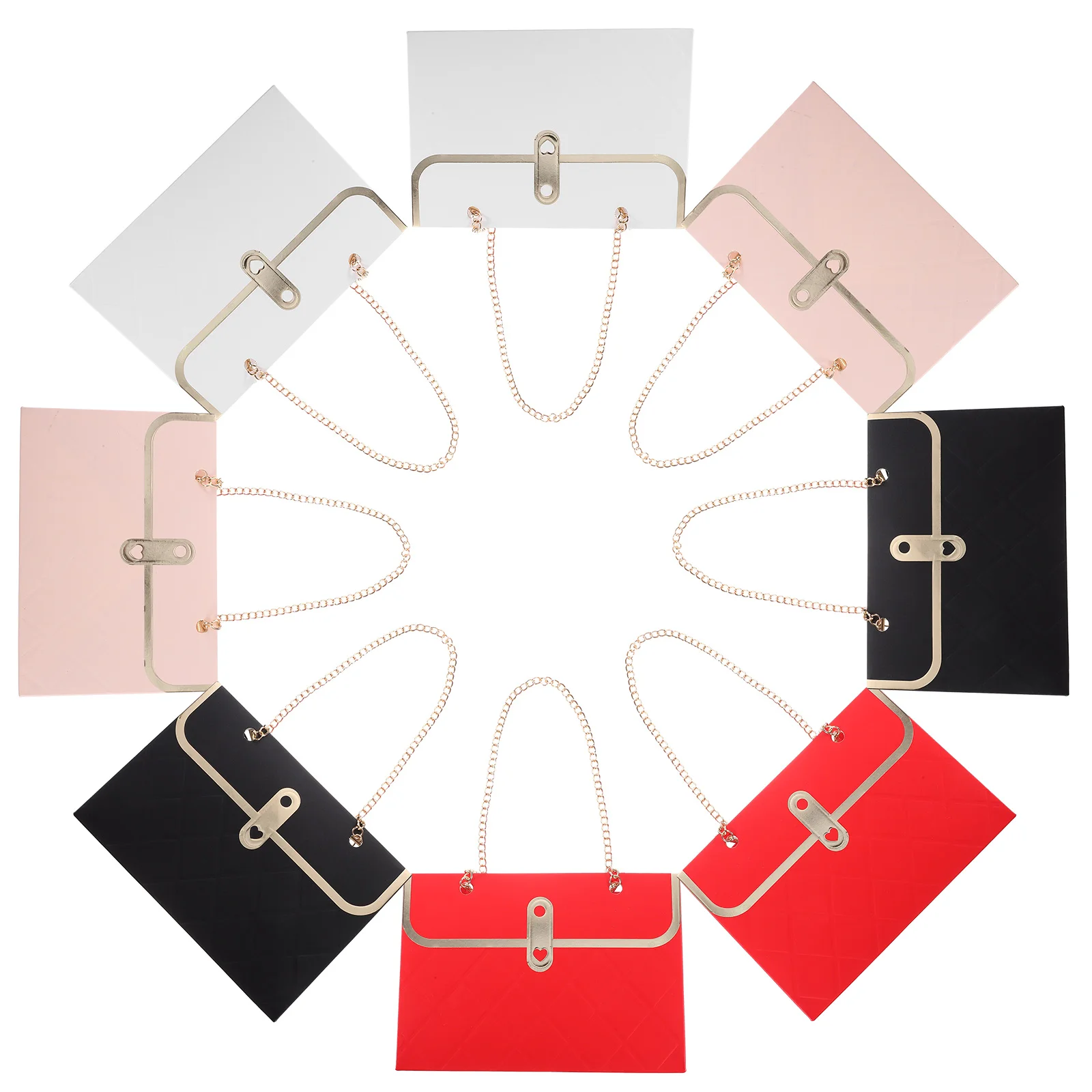 กระเป๋าใส่กระดาษของขวัญแบบพกพา8ชิ้นสำหรับปาร์ตี้ของขวัญภาชนะห่อดอกไม้