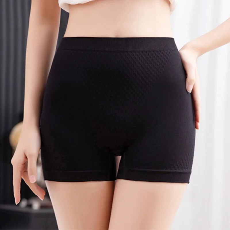 Women Safety Shorts Seamless Ice Silk No Curling Boxer Briefs High Stretch Shorts Slimming Shaping Underwear Under Skirt Shorts