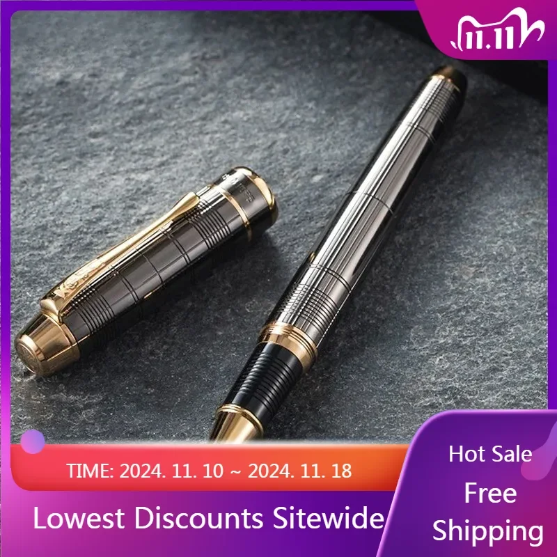 

Hero Black Metal Business Men's Ballpoint Pen 0.5mm Luxuris Writers MB Office Supplies Stationery Gel Pens School Writing Gift