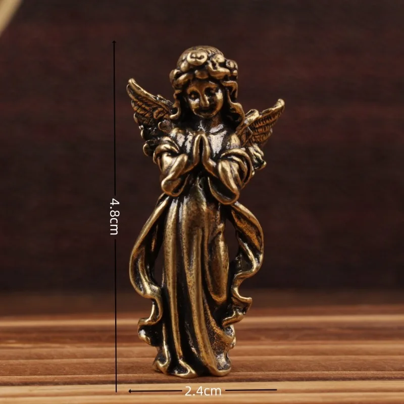 أجنحة الملاك البرونزية الحرف اليدوية مصغرة عناصر ديكور المنزل الصغيرة بيع شعبية عبر الحدود التحف المعدنية الحلي الصغيرة #6