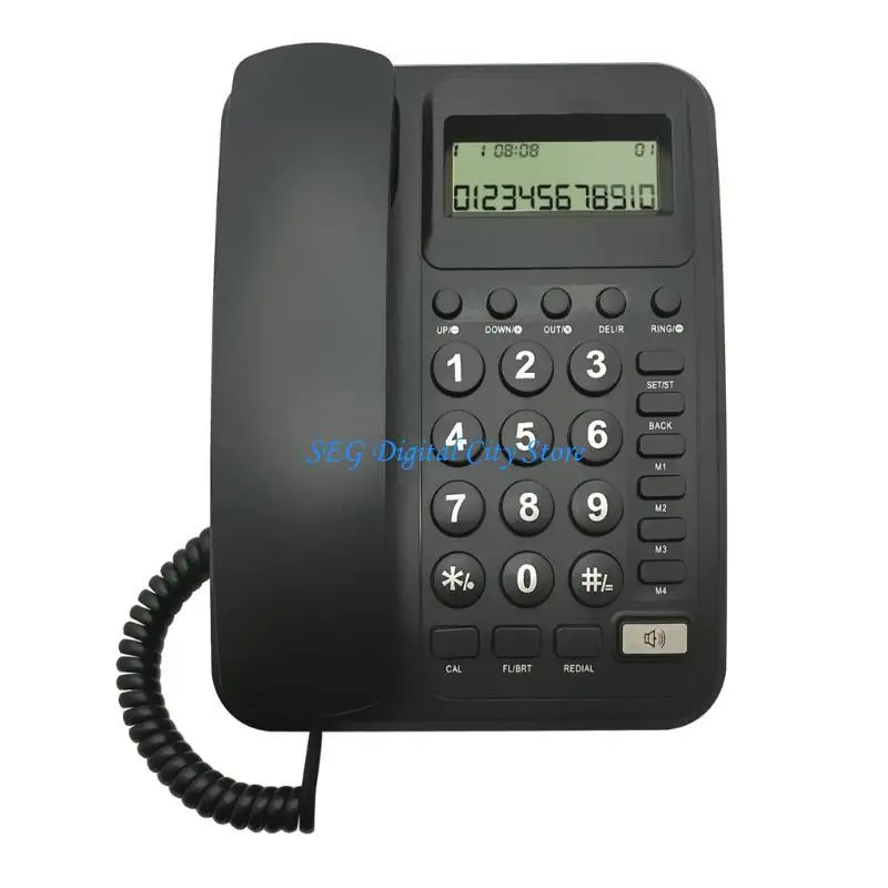 U75B Big Button Telephone for Eldly Crystal Landline Trade Call Desk Display Caller