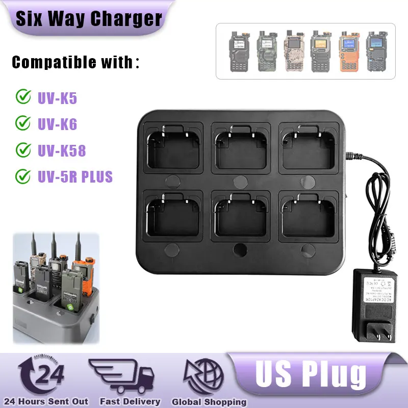 six-way-charger-quansheng-uv-k58-walkie-talkie-multi-unit-charger-station-for-uv-k6-uv-k5-uv-5r-plus-walkie-talkies-battery