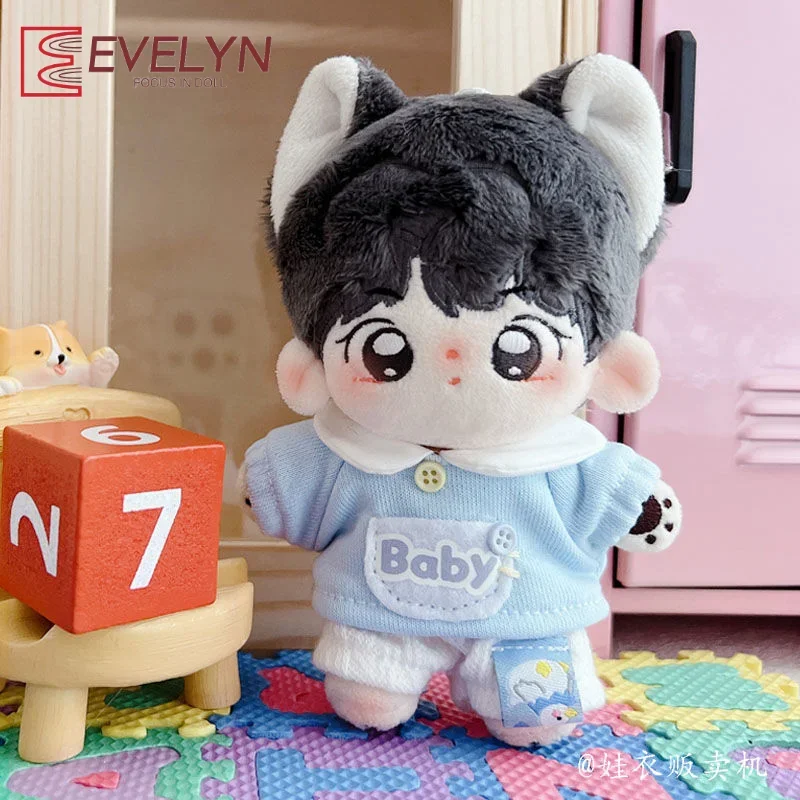 Evelyn 10/20cm Plush Doll'S Clothes Outfit Accessories For No attribute Dolls Cotton T-shirt shorts set Clothing