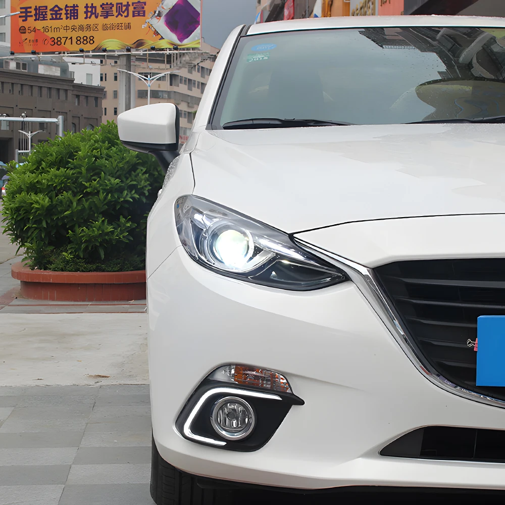 For Car Front Lamps for Mazda 3 Axela 2014-2016 LED Auto Headlights Assembly Upgrade High Configure Projector Lens Car Accessori