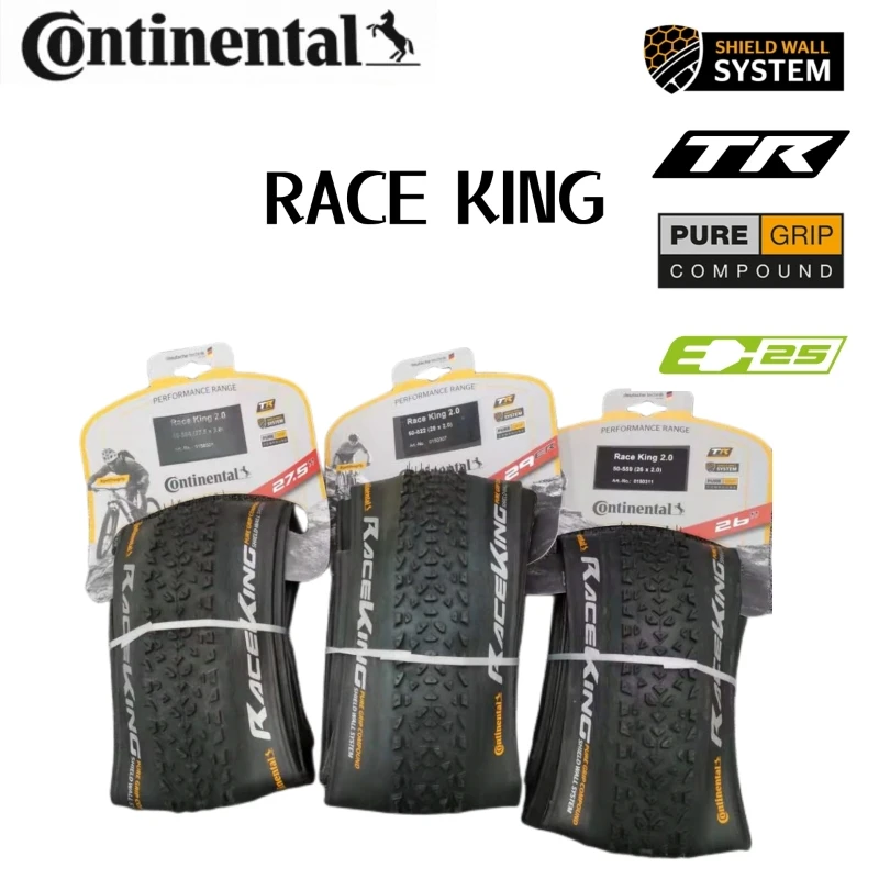 Continental RACE KING Anti-crevaison Aspirateur Tubeless E-BIKE Original Professionnel VTT Pneus Pour Cross-Country Racing