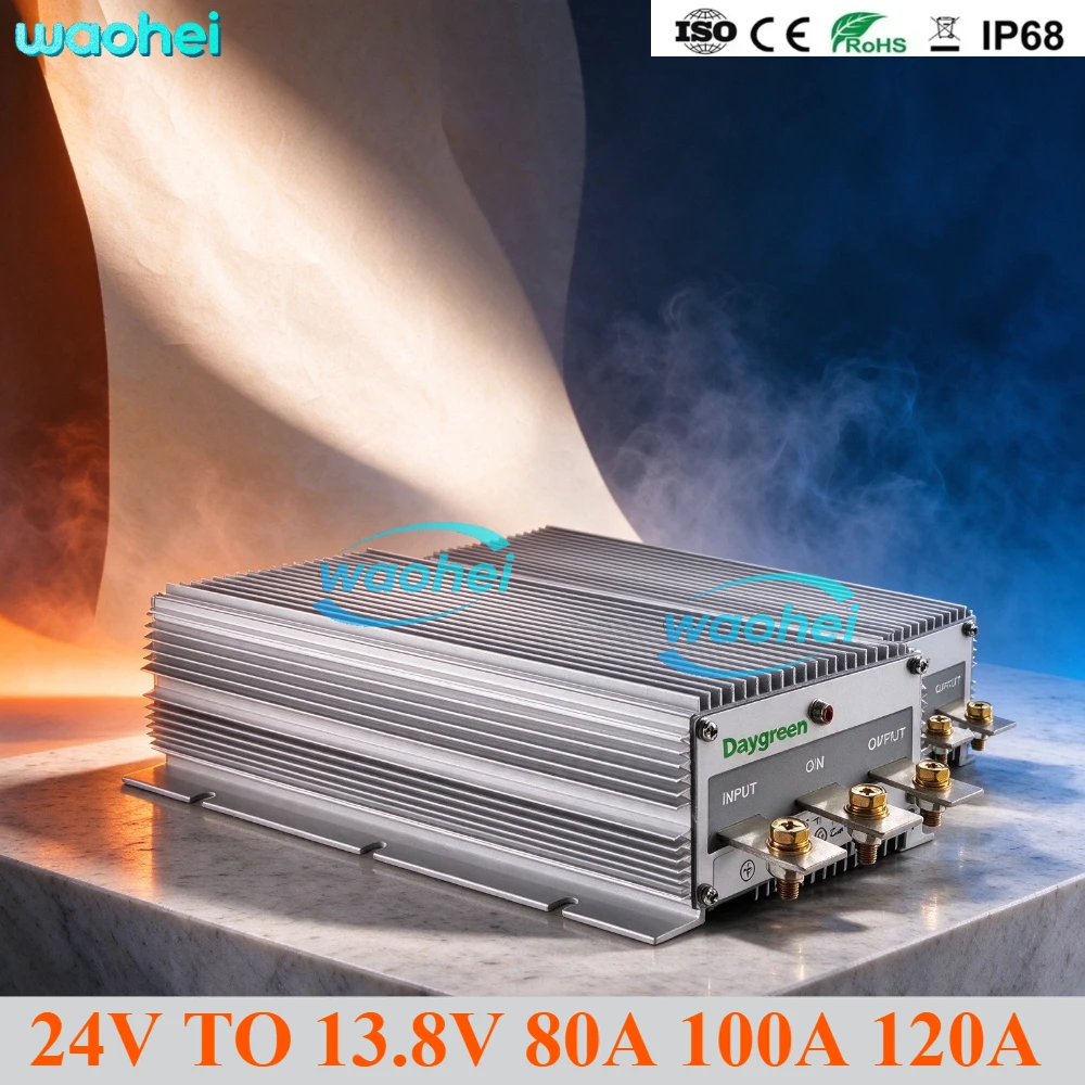 DC DC Step Down 24V To 12V 13.8V 120A 100A 80A Converter 24V-13.8V Buck Regulator Voltage Transformer Stabilizer for Cars Module