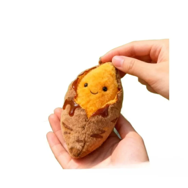 Saco de batata doce de desenho animado de inverno de pelúcia criativo bonito pingente portátil presente decorativo para namoradas presente de feriado de inverno