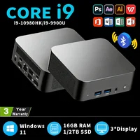 Mini PC portátil Core i9-10980HK/i9-9900U para juegos, con Windows 11 Pro, 16GB DDR4, 1TB/2TB M.2 SSD, WiFi 6, BT5.2, ordenador de escritorio.