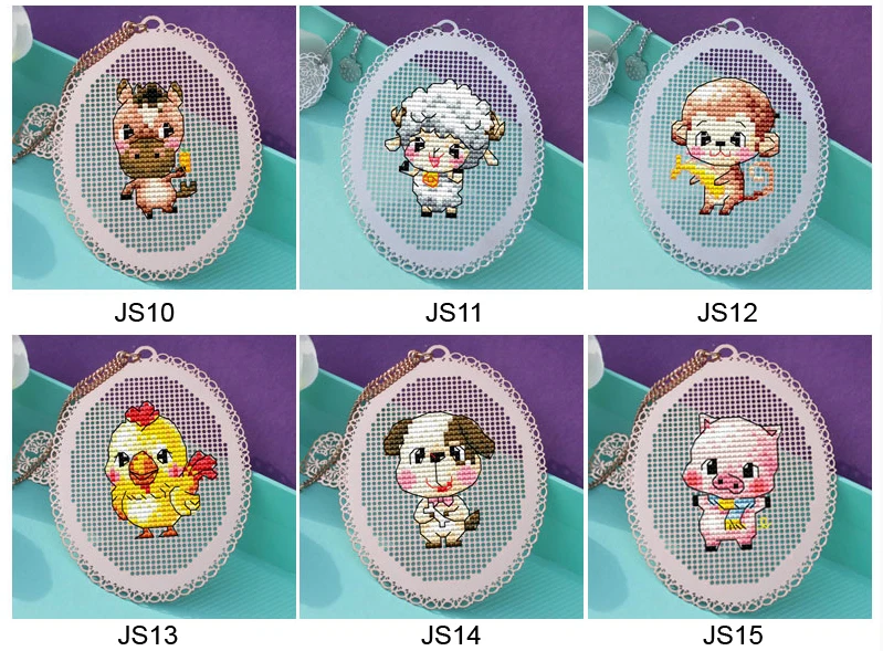 Chinese Zodiac Craft Stich Cross Stitch Bookmark Metal Silver Golden Needlework Embroidery Crafts Counted Cross-Stitching Kit