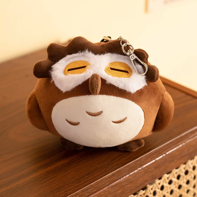 15CM Lovely Owl Plush Pendant Toys Adventure Games Genshin Impact Diluc Stuffed Soft Keychain for Children Kids Birthday Gifts - view 6