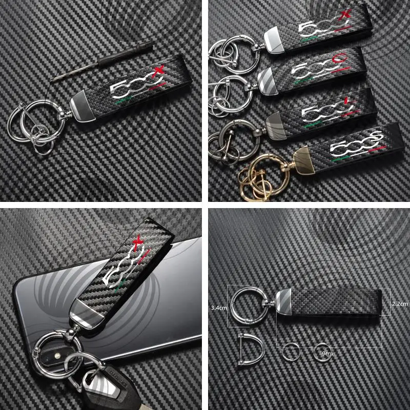 Reliable Shock‑Resistant Key‑Ring Pendant For Fiat Abarth 500X 500C 595 695 Auto Interior Trim Accessories