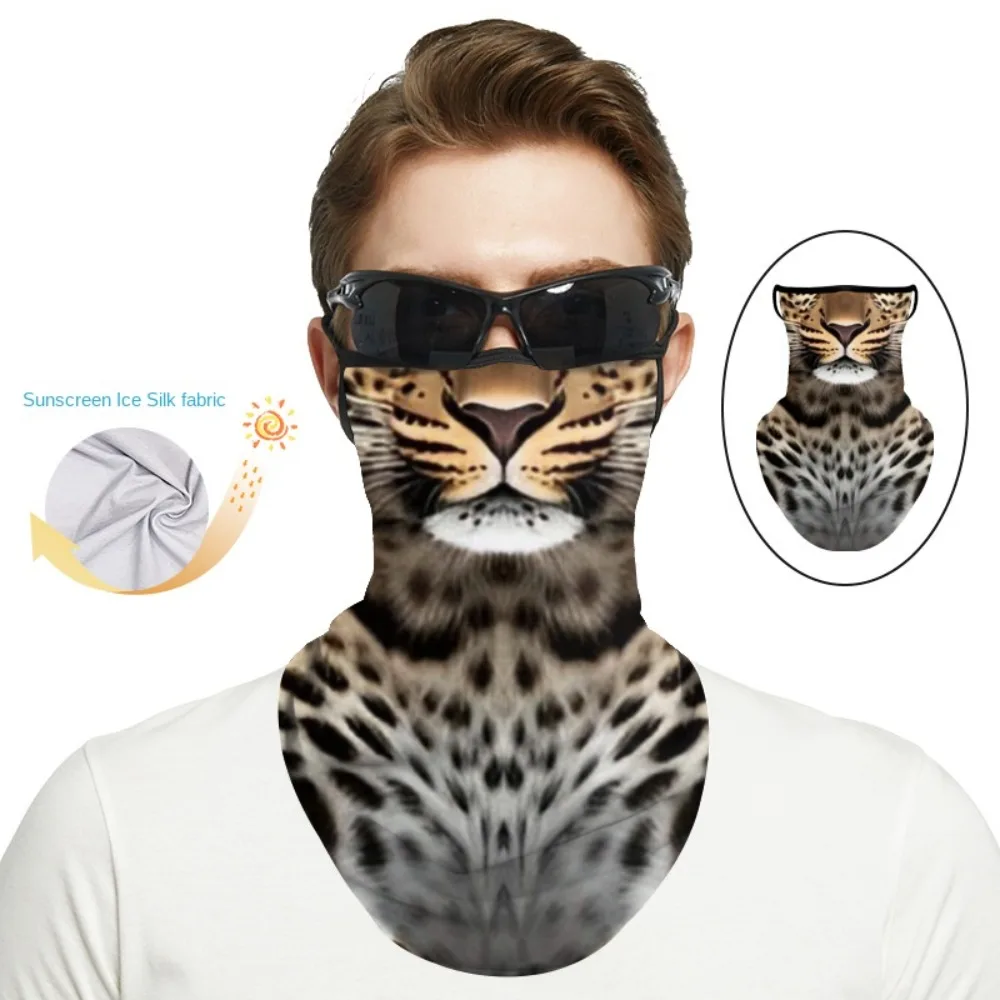 Summer lce Silk Breathable Bandana Cycling Running Scarf Riding Hiking Sports 3D Animal Face Mask Cover Scarf Neck Protection