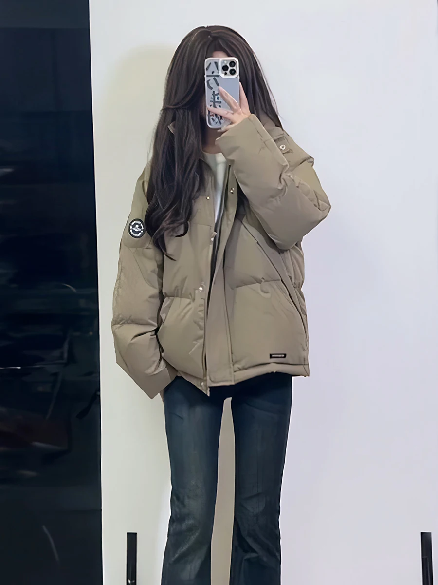 

Женское хлопковое пальто Puffer Jaet Thiened, верхняя одежда Bread Sle, Новое зимнее поступление, цветное корейское пальто свободного покроя