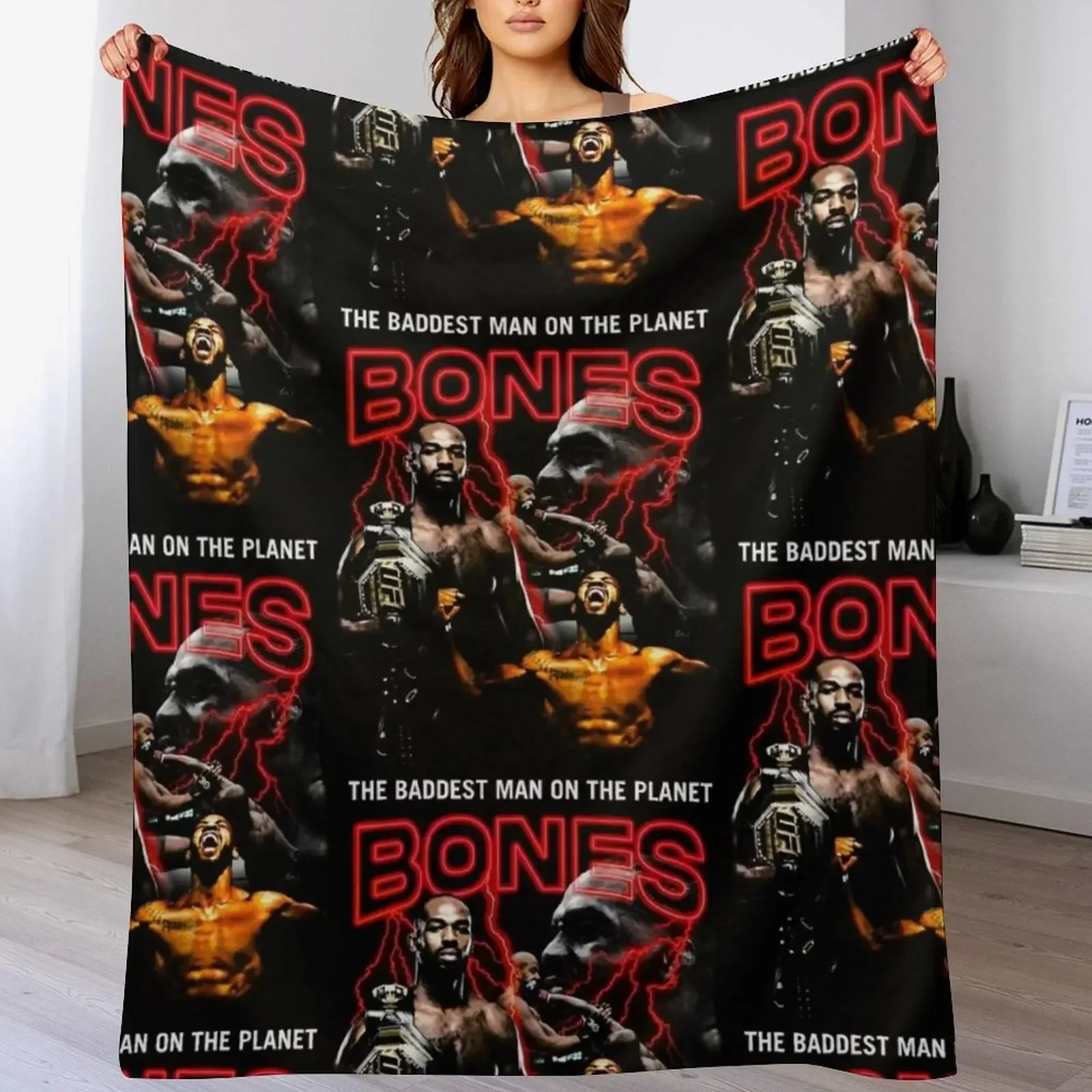 

Jon Bones Jones Vintage Throw Blanket Modern Design Soft Blanket for Home Decor
