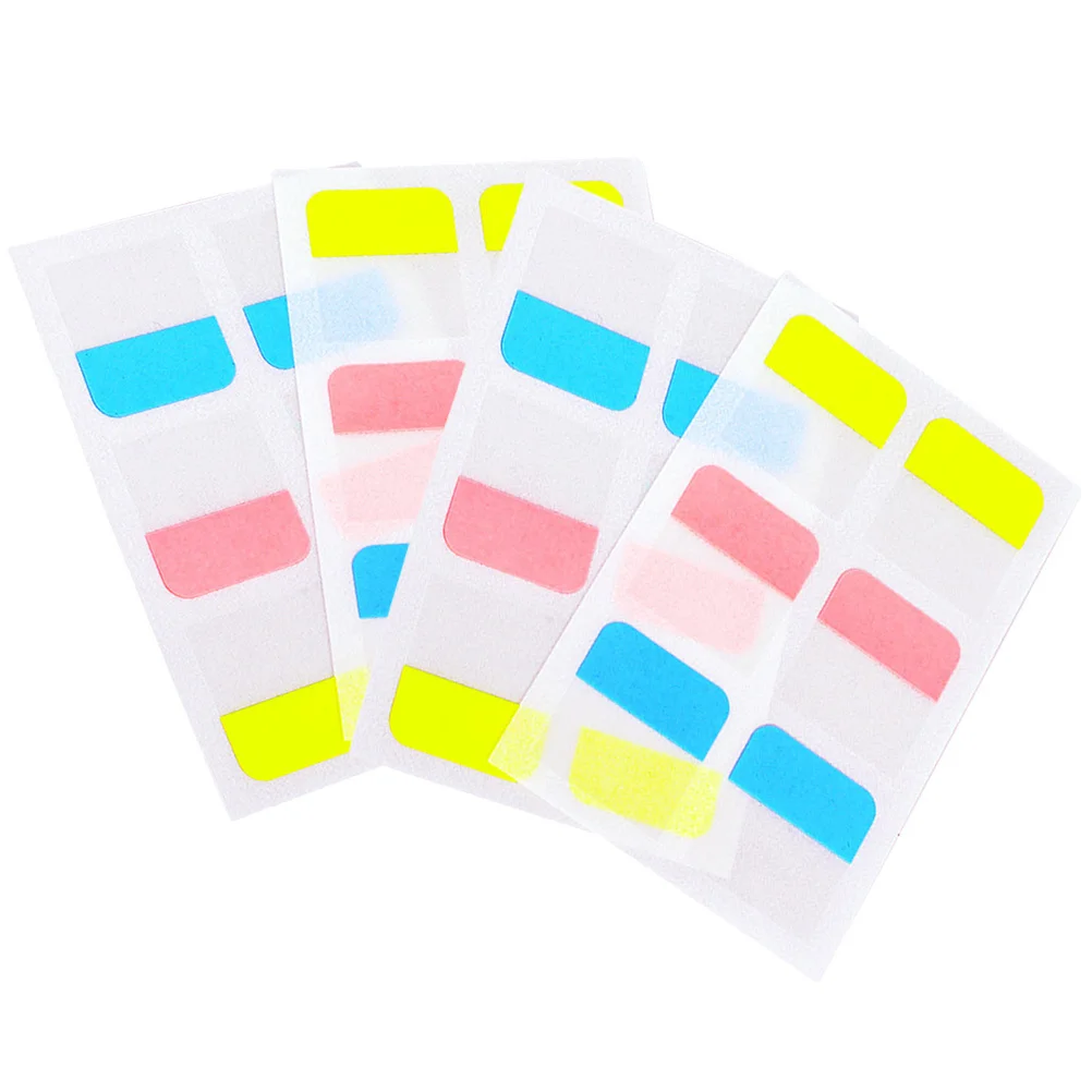 

8 Sheets Assorted Rainbow Colors Index Stickers Self-Adhesive Peel Stick School Office Supplies Memo Pads