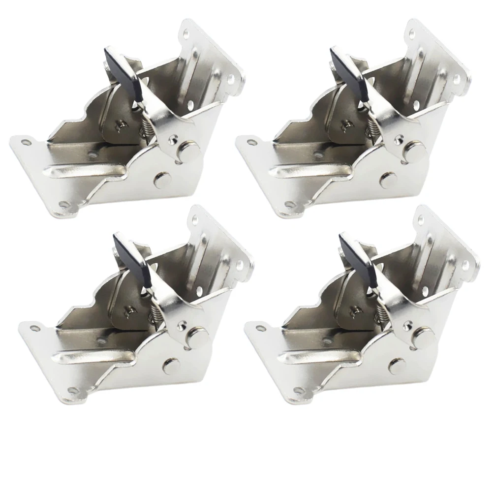 

4pcs Furniture Leg Folding Hinge Hinge Foldable Support Frame Furniture Hinges Durable Hardware Kitchen Use