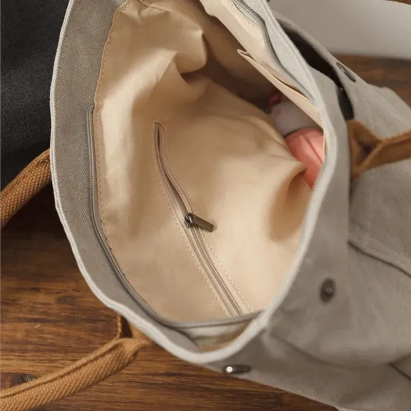 High-End Japanese Canvas Handbag Large-Capacity Women's Tote Bag Portable Commuting Hand-held Bag New Arrival Goods