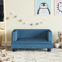 VidaXL Children's Sofa Blue 60x40x30 cm Velvet