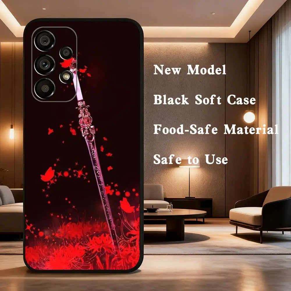 red spider lily Phone Case For Samsung Galaxy A73,31,32,72,41,53,52,71,22,5G,Note,J7,8,9 Soft Black Cover