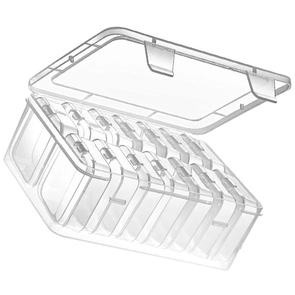 

1 set 1 Set Clear Plastic Beads Storage Box With Lid For Jewelry Buttons Hair Clips Small Items Dust-Proof Transparent Portable