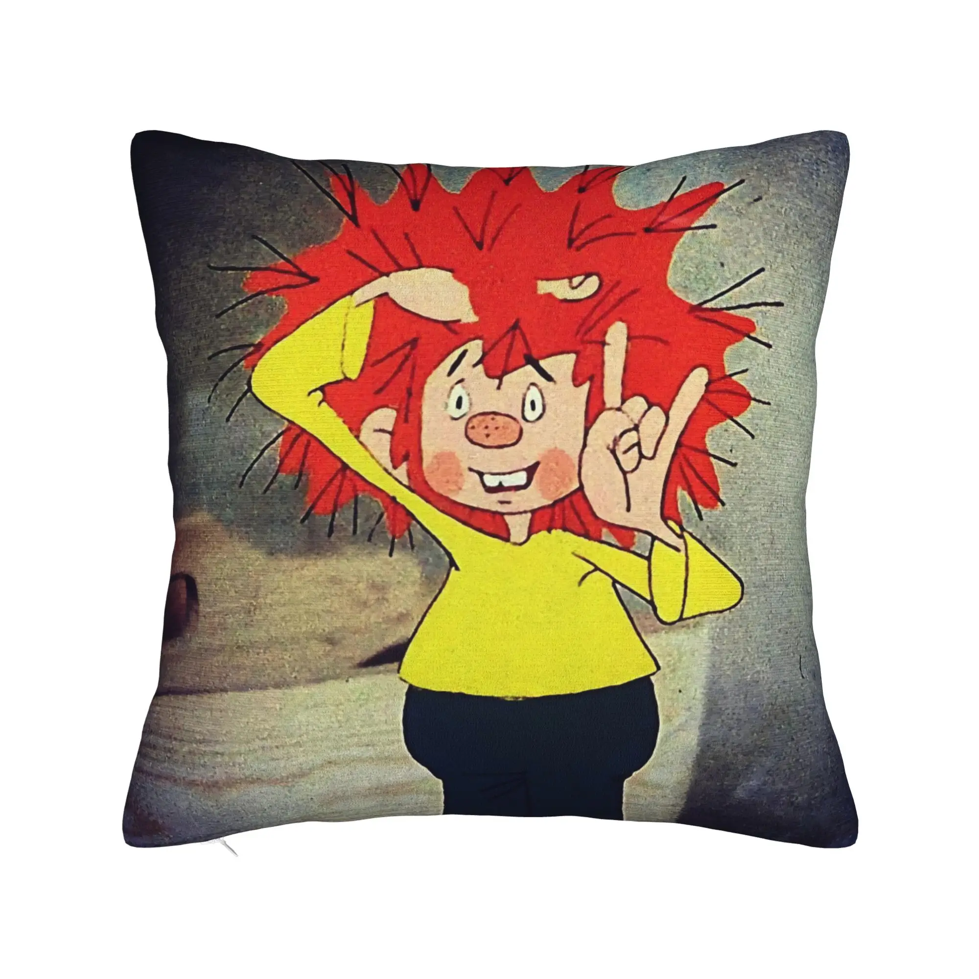 Stylish Living Room Pumuckls drinks beer  Decoration Pillowcase Stuff  Pillow Cover Zipper Multi Size