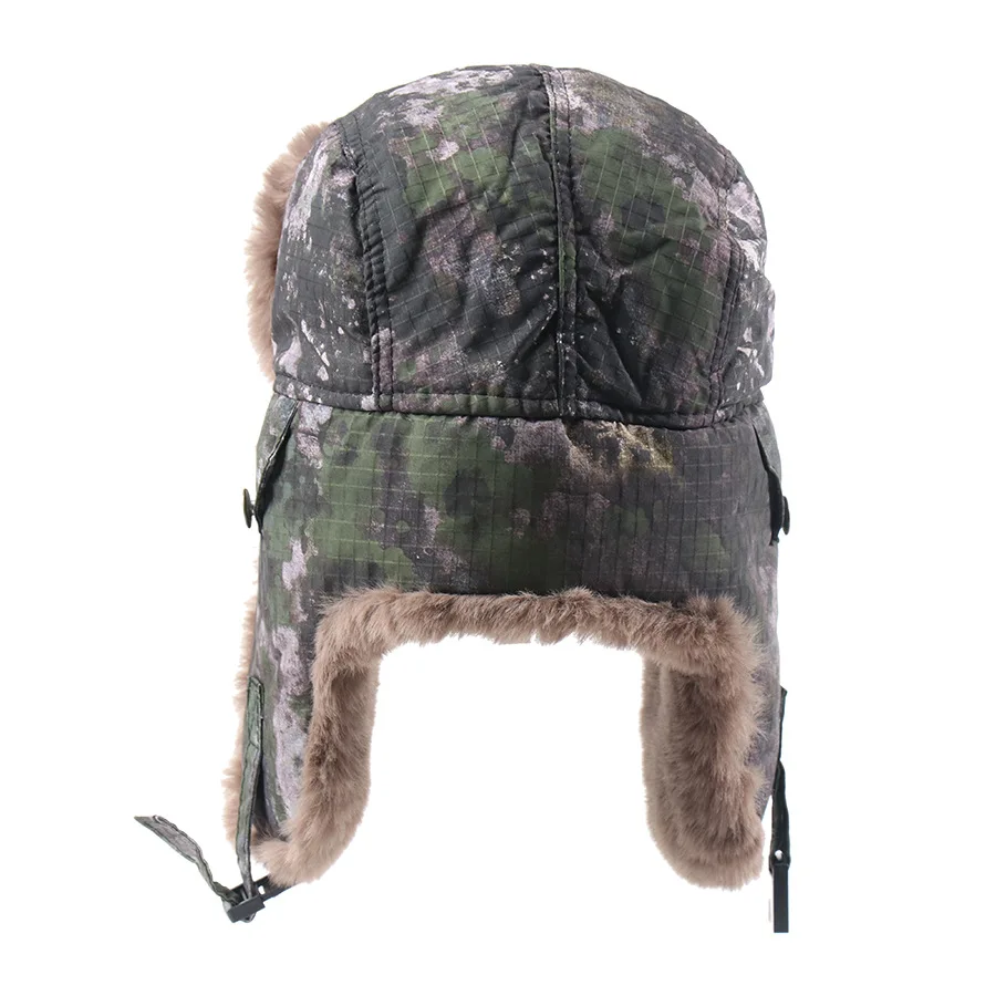 الدفء سميكة مبطنة بالصوف قبعات ليو فنغ للرجال في الهواء الطلق الروسية Ushanka قبعة رشاقته إيرفلاب قبعة يندبروف قبعات الثلوج #3