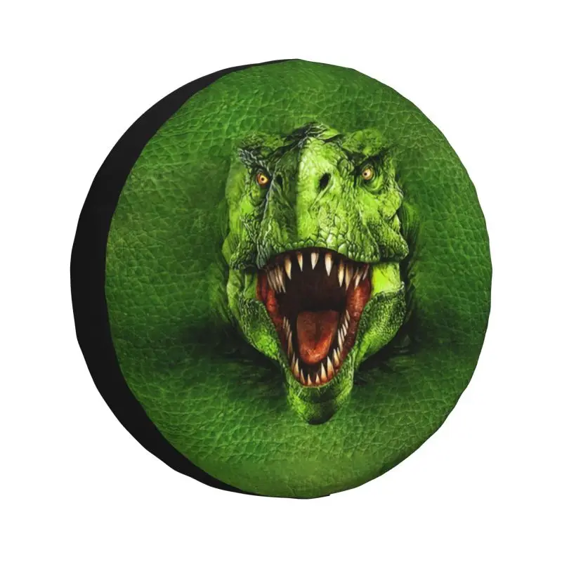 

Custom Cool Dinosaur T-rex Spare Wheel Cover for Jeep Pajero 4WD Trailer Dino Animal Tire Protector 14" 15" 16" 17" Inch
