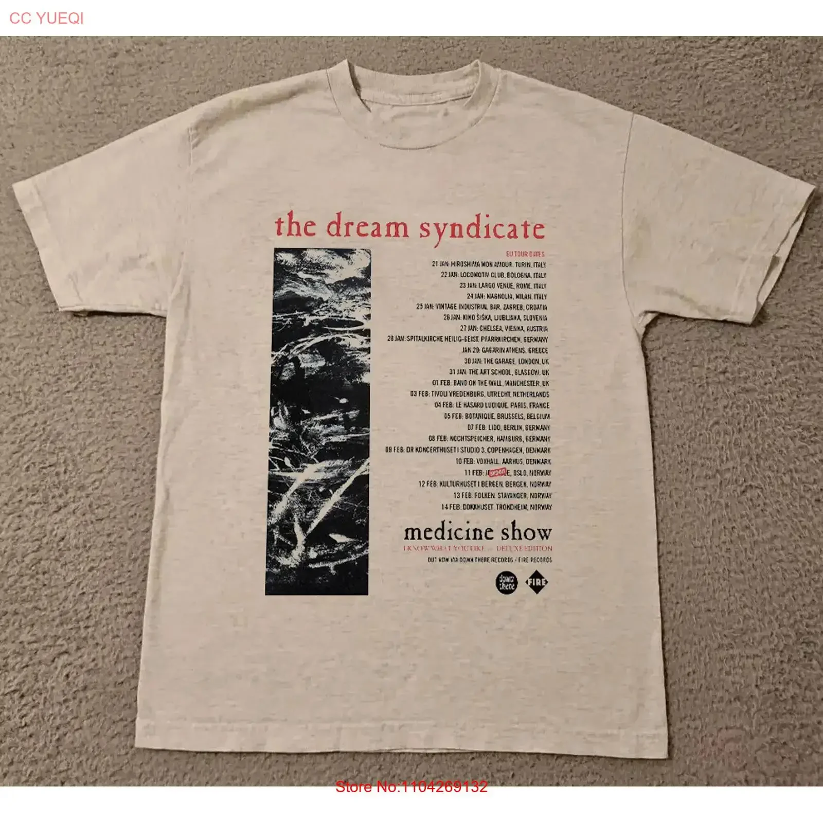 The Dream Syndicate Medicine Show Eu Tour T Shirt Full Size S 5XL long or short sleeves vintage Washed Versatile Stretched