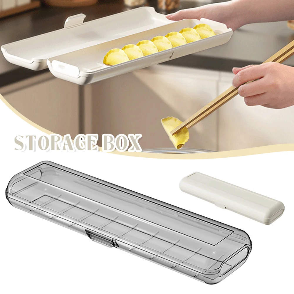 

Dumpling Box With Side Buckle Superimposed Design Dumpling Frozen-Tray For Home