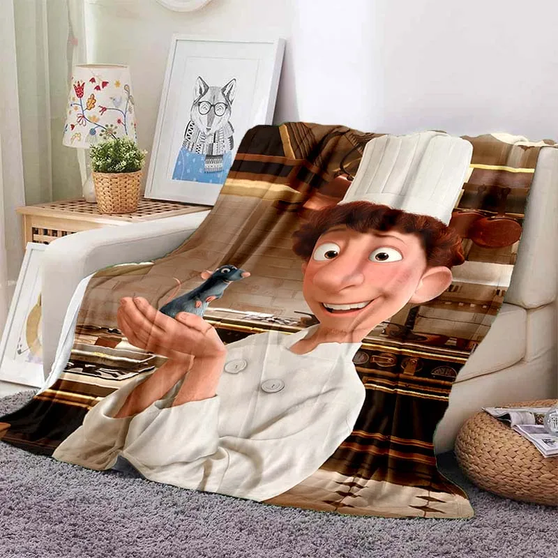 Disney Ratatouille Printed Blanket for Home Travel Soft and Comfortable Blanket for Adults and Children Cartoon Warm Blanket