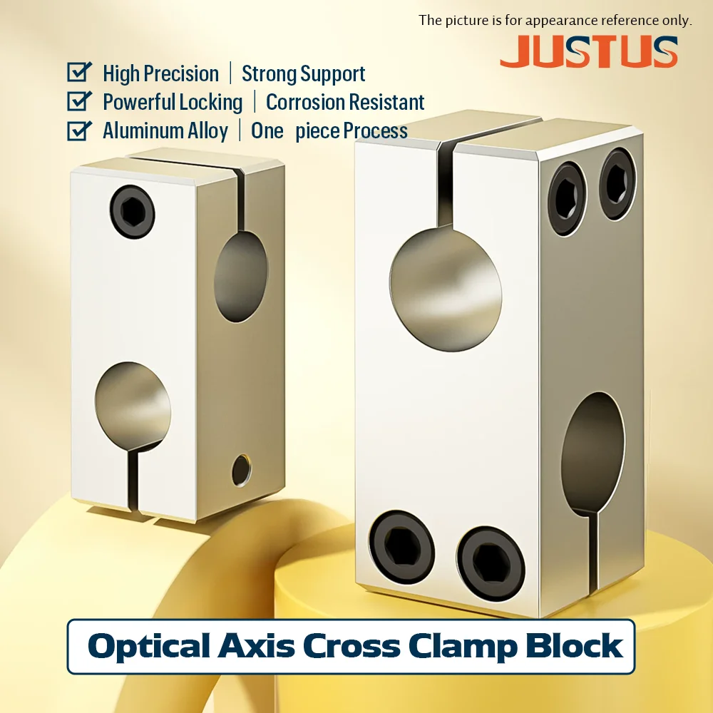 Aluminum Cross Shaft Clamp Block Optical Axis Connector Vertical Lock Reducing‑Diameter Cross Fixing Support Bracket
