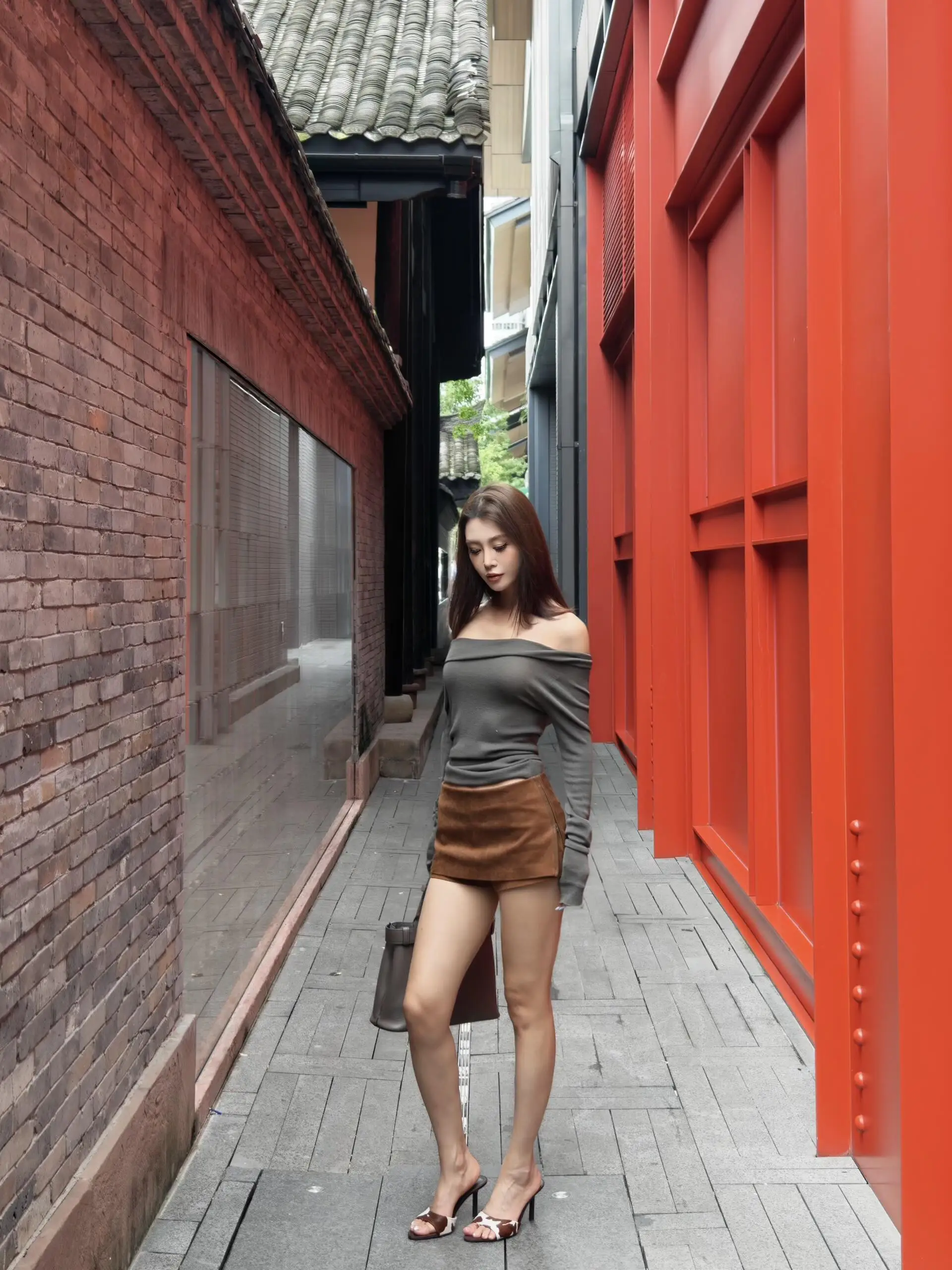 Low Waist  Suede  Skirt Casual Style Spring Autumn New Fashion Women's A-Line Skirt City Commuting Daily Travel