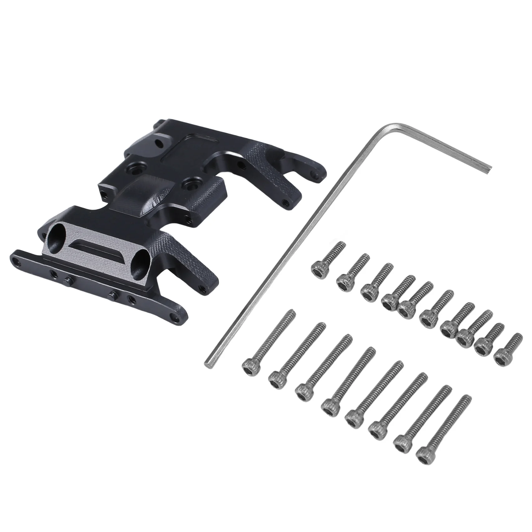 Metal Center Gearbox Mount Base Skid Plate for 1/24 RC Crawler Car Axial SCX24 Gladiator JLU Bronco C10 Deadbolt,Grey