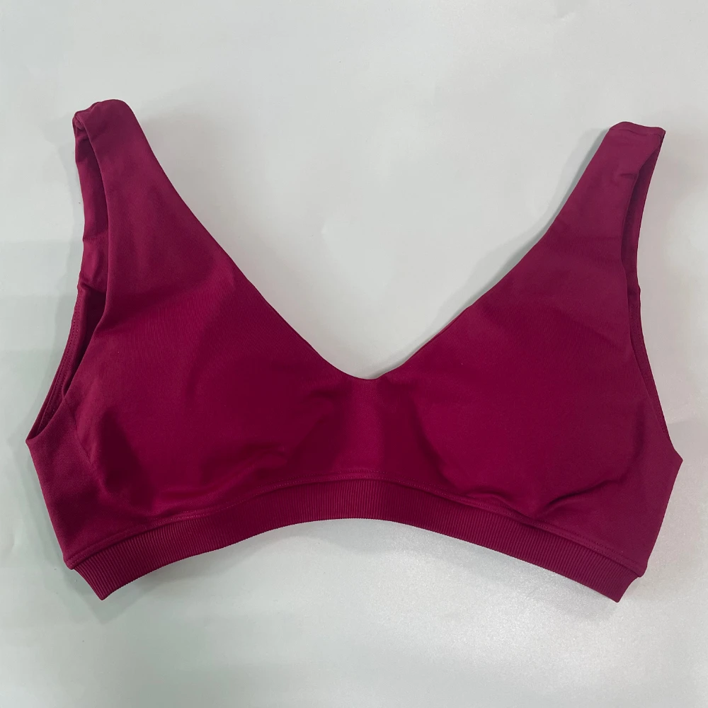 Damen Sport-BH mit rückenfreiem V-Ausschnitt, nahtloses Gym-Top, Workout-Yoga-Crop-Tanktop mit herausnehmbaren Polstern, hochelastischer Push-Up-BH – Detail 14