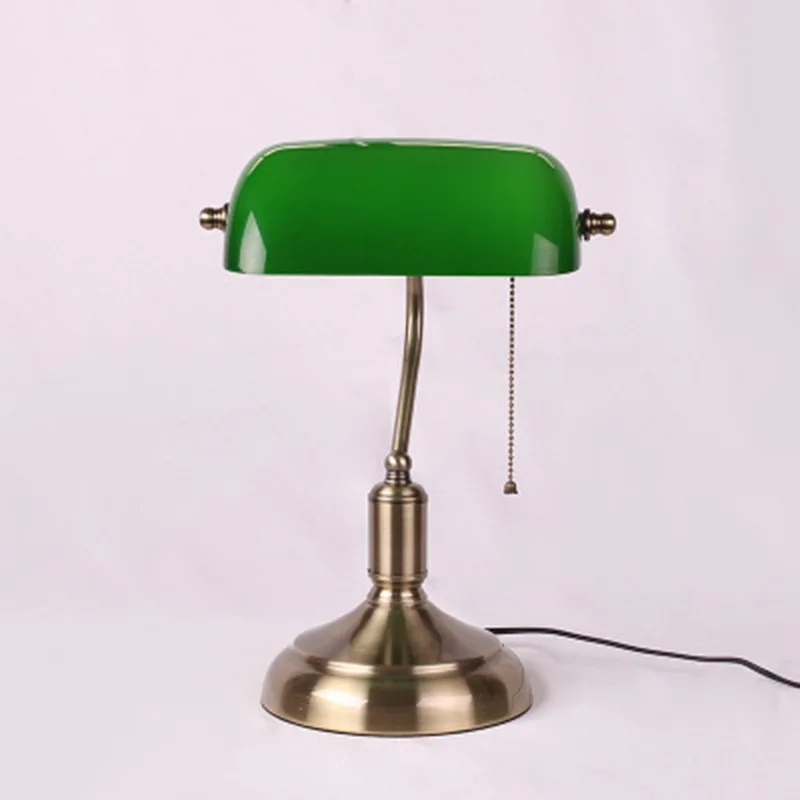 Traditional Antique Green Bankers Table  Office Desk Lamp Lounge Light  110V 220V 230V