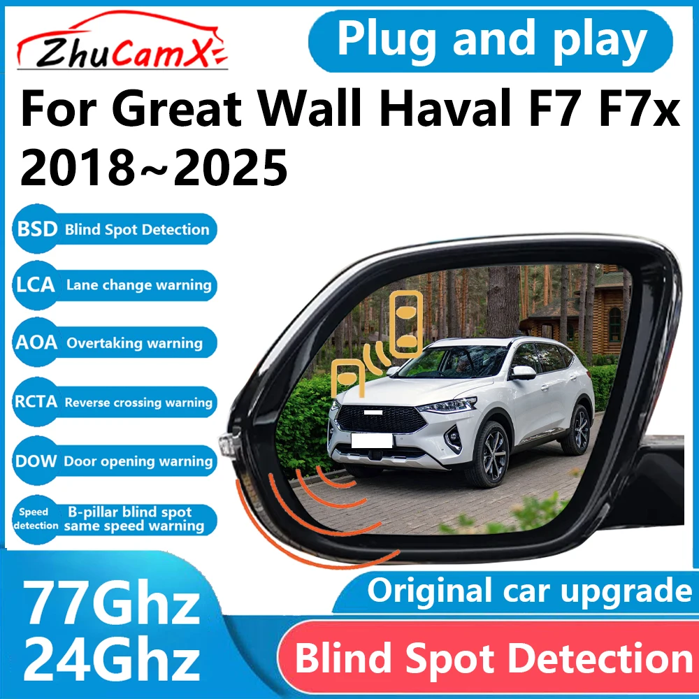 ZhuCamX for Great Wall Haval F7 F7x 2018–2025 BSD Blind Spot Detection Sensor Radar Driving Warning Assistance System