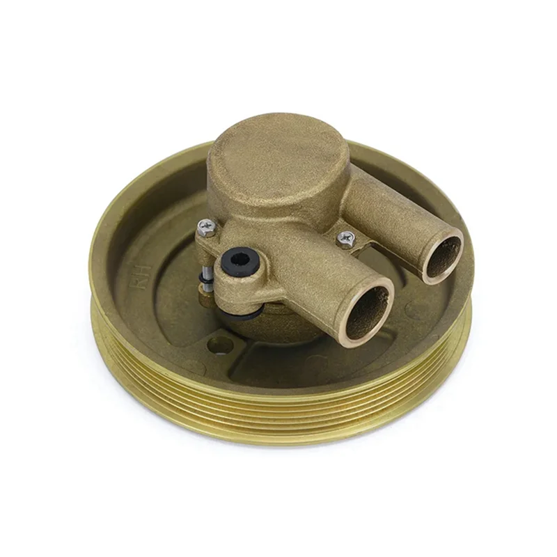 3812519 Raw Sea Impeller Water Pump with Serpentine Pulley for Volvo Penta V6 V8 4.3 5.0 5.7 21212799