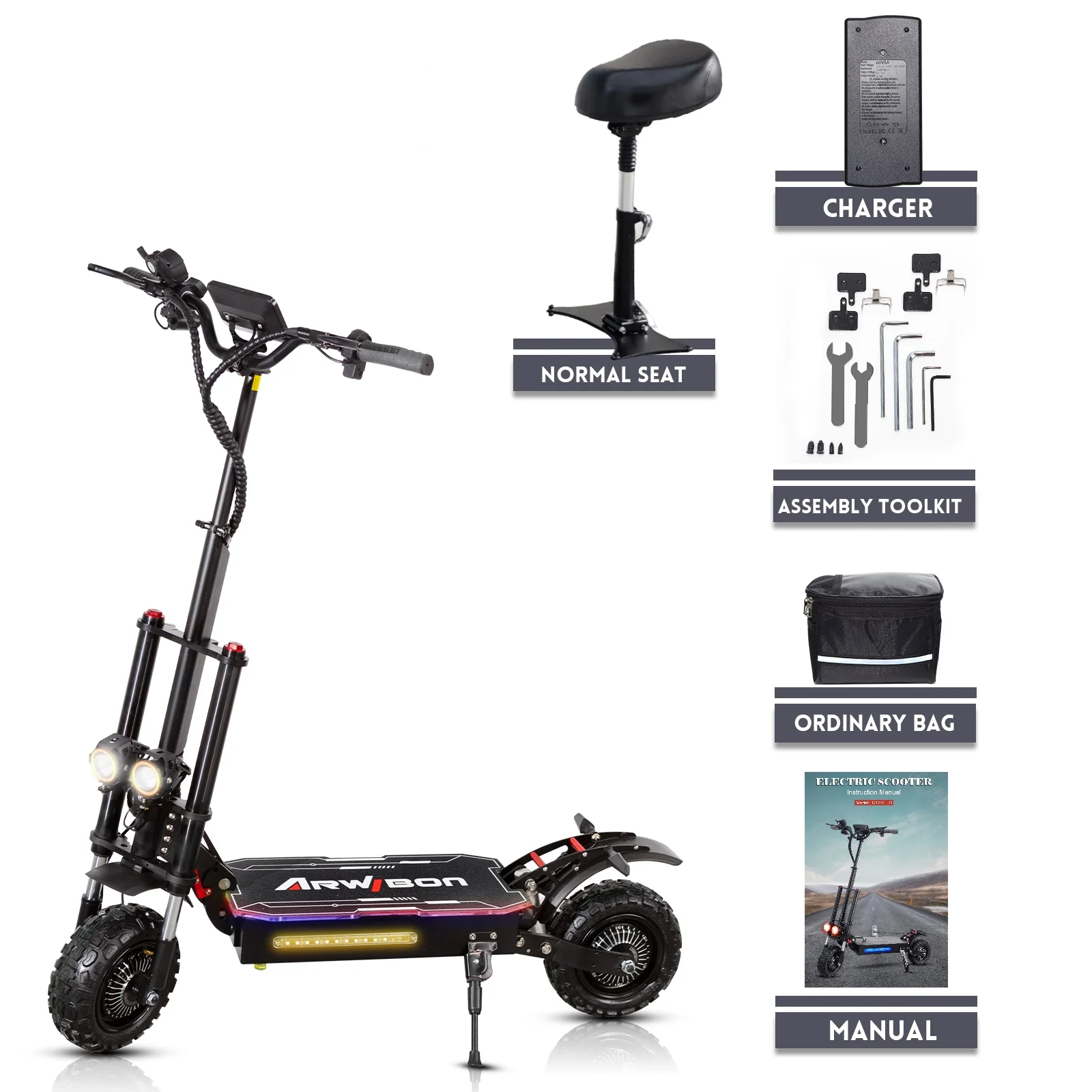 2025 Hot Sales Q12 Plus China Warehouse 5600W Dual Motor Fast 86 km/h 60V 27Ah Battery Adult Remote Electric Scooter