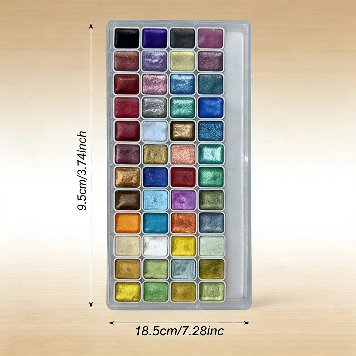 Metallic Watercolor Paint Set-Portable,Lightweight, High Solid Pigment, Starry Shades - Ideal for Artists, Perfect Holiday Gift