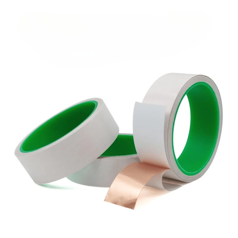 Podwójne przewodzące folia miedziana taśma dwustronna wzmacniające sygnał ekranujące ruchome do płyty głównej do telefonu rozpraszanie ciepła przewodzące